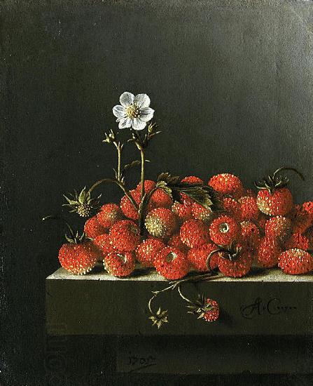 Adriaen Coorte Still life with wild strawberries. China oil painting art